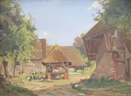 Manoir de Conti en pans de bois à Vasouy