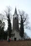 Kirchenruine, Turm und Reste der Langhausmauern der ehemaligen katholischen Filialkirche St. Jakobus