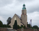 Ściana frontowa dawnego kościółka ewangelickiego