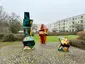 Farbige Plastiken