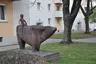 Wasserbüffel und Knabe