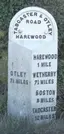 Milestone Approximately 50 Metres West Of Junction With Harrogate Road Milestone Approximately 50 Metres West Of Junction With Harrogate Road