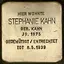 Stolperstein dedicated to Stephanie Kahn