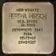 Stolperstein dedicated to Hertha Hirsch