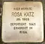 Stolperstein dedicato a Rosa Katz