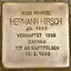 Stolperstein dedicato a Hermann Hirsch