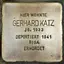 Stolperstein dedicato a Gerhard Katz