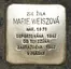 Stolperstein dedicated to Marie Weiszová