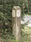Signpost stone Papstdorf