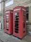 Pair Of Telephone Kiosks On North Side Of Public Library