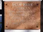 Plaque to Václav Hájek z Libočan at Tetín rectory