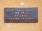 Plaque to Jan Lettl