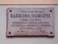 Plaque to Barbora Hoblová
