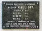 Plaque on Evangelical cemetery in Javorník