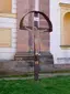 Cross in front of Church of St. James