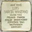 Stolperstein dedicated to Luis García Manzano