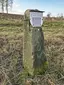 Milestone with commemorative plaque near Lichtenhain (Sebnitz)