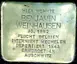 Stolperstein dedicated to Benjamin Weinhausen Stolperstein dedicated to Benjamin Weinhausen