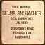 Selma Shulamit Ansbacher, geb. Obermeyer