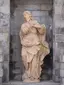 Statue in the gazebo of Artist garden in Nusle