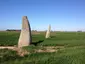 Alignement formé par les quatre menhirs de Saint-Denec